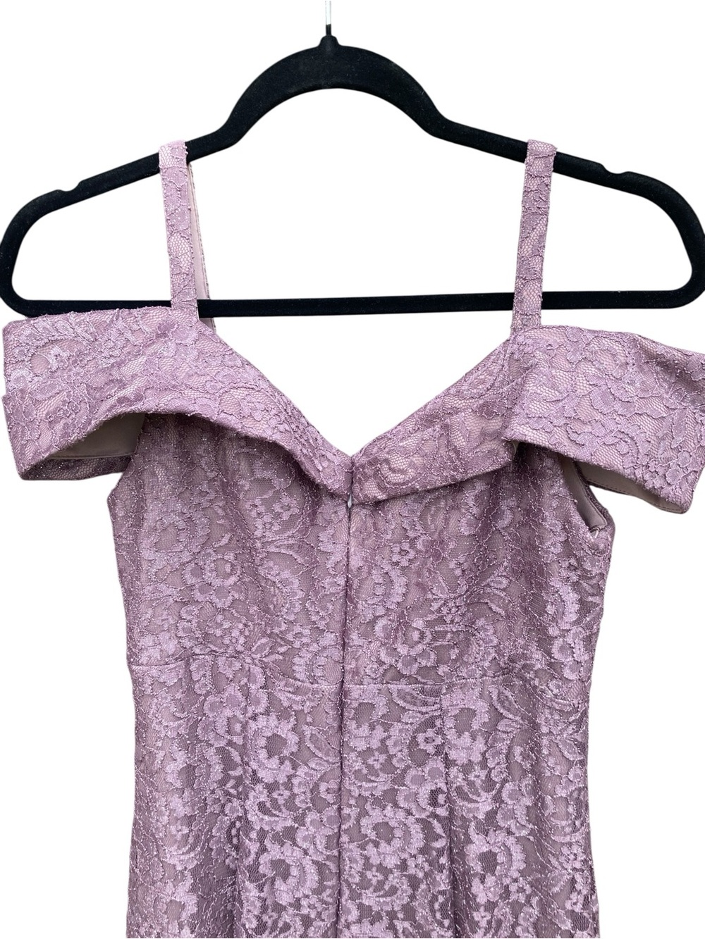 R&M Richards Lavender Lace Evening Gown Size 6 | Elegant Wedding Guest & Formal - Picture 9 of 11